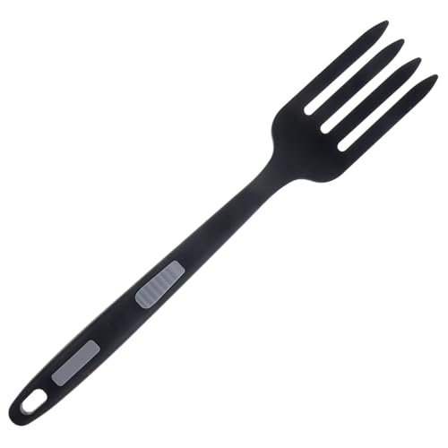 TOBBOMEY Hitzebeständige Flexible Silikon Kochgabel Antihaftbeschichtet Leicht und Platzsparend für Pasta und Braten Geeignet für Küche Camping Restaurants und Hotels von TOBBOMEY