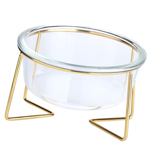 TOBBOMEY Hochbeiniger Glas Hundenapf mit Schrägem Design rutschfest Langlebig Futterstation für Katzen und Hunde Ergonomischer Futternapf mit Stabilem Metallgestell TOBBOMEY Hochbeiniger Glas Hundenapf mit Schrägem Design rutschfest Langlebig Futterstation für Katzen und Hunde Ergonomischer Futternapf mit Stabilem Metallgestell von TOBBOMEY