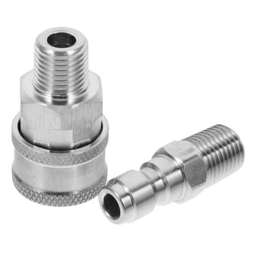 TOBBOMEY Hochdruckreiniger Adapter Teilig Edelstahl Schnellkupplung Verbindungsstück Schlauchanschluss Zubehör für Stabile Sichere Verbindung und Einfache Installation TOBBOMEY Hochdruckreiniger Adapter Teilig Edelstahl Schnellkupplung Verbindungsstück Schlauchanschluss Zubehör für Stabile Sichere Verbindung und Einfache Installation von TOBBOMEY