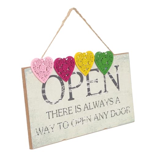 TOBBOMEY Holz Open Sign Geschäft Türschild Retro Vintage Hängendes Dekoschild für Bar Restaurant Robustes Holzschild mit Schnur Lesbar für Innen Außen Stilvolles Willkommensschild TOBBOMEY Holz Open Sign Geschäft Türschild Retro Vintage Hängendes Dekoschild für Bar Restaurant Robustes Holzschild mit Schnur Lesbar für Innen Außen Stilvolles Willkommensschild von TOBBOMEY