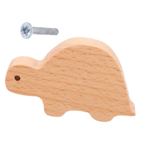 TOBBOMEY Holzschrankknopf Tiermotiv Cartoon Kinderzimmer Möbelknauf aus Massivem Buchenholz mit Schraube Dekorativer Schubladengriff für Kommode Schrank Kleiderschrank Büro und Wohnzimmer von TOBBOMEY