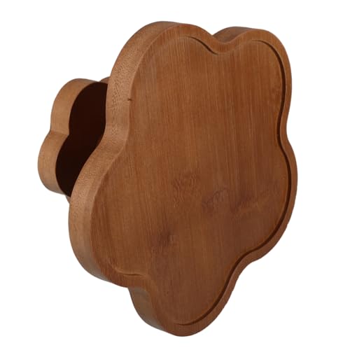 TOBBOMEY Holztablett mit Erhöhtem Fuß Künstlerisches Aromatherapie-tablett Schmuck Schlüssel Organizer Dekoratives Holztablett für Kerzen und Accessoires von TOBBOMEY