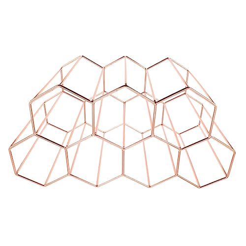 TOBBOMEY Honeycomb Weinregal Vintage Metall Weinhalter Rosenvergoldet für Bar Küche Esszimmer Kompakte Flaschenlagerung und Stilvolle Präsentation TOBBOMEY Honeycomb Weinregal Vintage Metall Weinhalter Rosenvergoldet für Bar Küche Esszimmer Kompakte Flaschenlagerung und Stilvolle Präsentation von TOBBOMEY