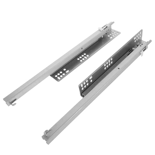 TOBBOMEY Hydraulische Dämpfungsschubladenschienen Silent Drawer Rails Verschleißfestes Geräuscharmes Schienensystem für Küchen und Kleiderschrank Einfache Montage Langlebiges von TOBBOMEY