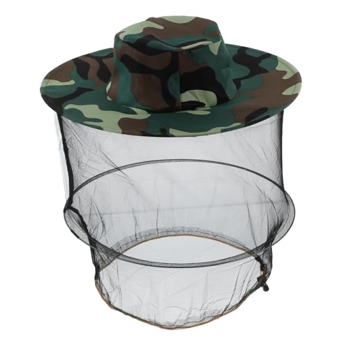 TOBBOMEY Imkerhut mit Schleier Bienenhut Insektenschutz Atmungsaktiv Leicht Langlebig Wiederverwendbar für Bienenzucht und Bienenzüchter Schutz vor Bienenstichen von TOBBOMEY