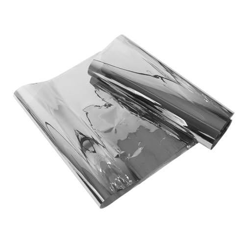 TOBBOMEY Isolierfolie statische Glasfolie Einweg-Glasfolie einwegspiegel fensterfolie one Way Window Film Fensterfolie zur Wärmeregulierung Reflective Window Film das Haustier Silber von TOBBOMEY