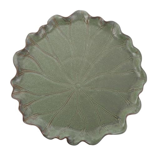TOBBOMEY Keramik-blumentopf-Unterteil Lotusblatt-Form Blumentopf-tablett Gartenbedarf Pflanztopf-tablett Für Balkon Und Garten Hochwertiges Tablett Zum Schutz Der Oberflächen von TOBBOMEY