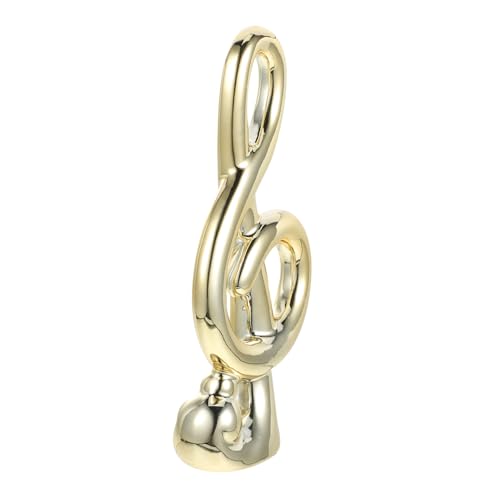 TOBBOMEY Keramik Musiknote Figurine Gold Tischdekoration Skulptur für Wohn Arbeitszimmer Desktop Ornament mit Stabilem Stand für Büro und Wohnzimmer TOBBOMEY Keramik Musiknote Figurine Gold Tischdekoration Skulptur für Wohn Arbeitszimmer Desktop Ornament mit Stabilem Stand für Büro und Wohnzimmer von TOBBOMEY