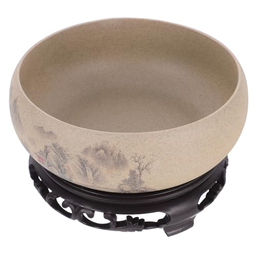 TOBBOMEY Keramik Wasserpflanzgefäß mit Sockel Hydroponischer Pflanzbehälter für Narzissen Lotus und Grünpflanzen Dekorative Blumenschale für Garten Zimmerpflanzen und Büro TOBBOMEY Keramik Wasserpflanzgefäß mit Sockel Hydroponischer Pflanzbehälter für Narzissen Lotus und Grünpflanzen Dekorative Blumenschale für Garten Zimmerpflanzen und Büro von TOBBOMEY