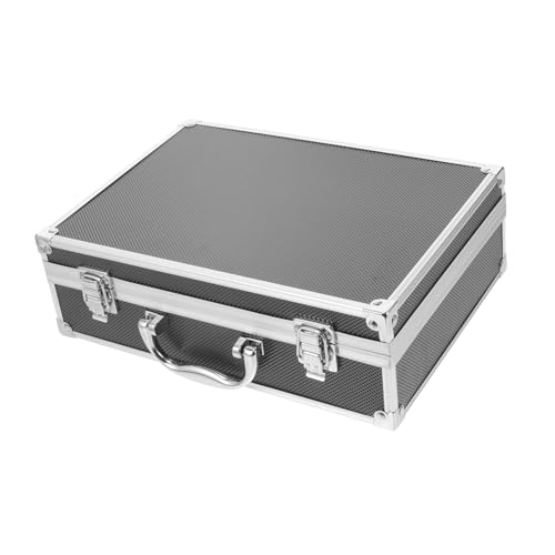 TOBBOMEY Kleine Aluminiumlegierung Aufbewahrungsbox Tragbarer Metallkoffer Multifunktionaler Aufbewahrungskoffer mit Verstärkten Ecken Kompakte Werkzeugaufbewahrung für Reisen und von TOBBOMEY