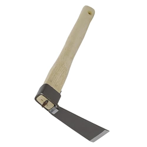 TOBBOMEY Kleine Gartenschaufel aus Metall mit Holzstiel Multifunktionale Hacke für Grabung Unkrautentfernung Bodenbelüftung und Pflanzarbeiten Handliches Gartenwerkzeug für Haus und von TOBBOMEY