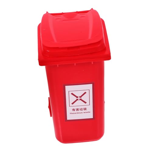 TOBBOMEY Kleiner Desktop mülleimer mit Deckel Multifunktionaler Mini abfallbehälter und Stifthalter Kompakte Tisch aufbewahrungsbox für Büro Schlafzimmer Küche Geruchsneutral und von TOBBOMEY