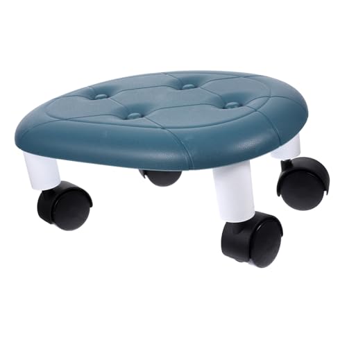 TOBBOMEY Kleiner Tragbarer Rollhocker mit Drehfunktion Stabiler Sitzhocker mit Leisen Multifunktionaler Niedriger Sitz für Zuhause und Büro Komfortabel und Kippsicher von TOBBOMEY