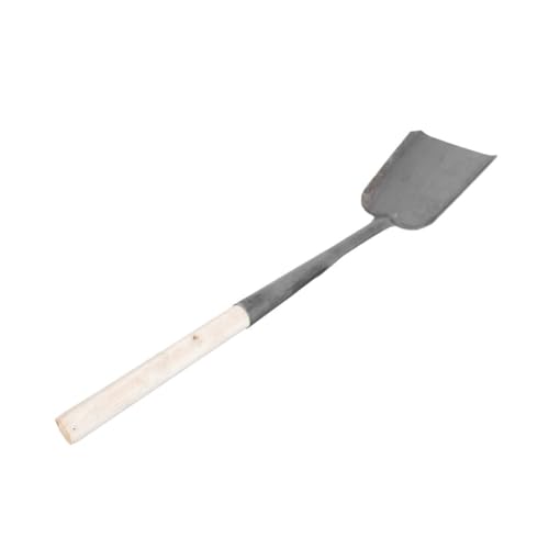 TOBBOMEY Kohlenschaufel mit Langem Holzgriff Robuste Ascheschaufel für Kamin Holzofen Grill und Küche Multipurpose Reinigungsschaufel Glatt ohne Grate Langlebig und Formstabil Einfach zu von TOBBOMEY