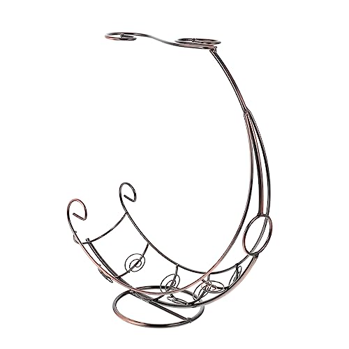 TOBBOMEY Kreativer Piratenschiff Weinhalter aus Robuster Glashalter für Zuhause Hotels und Bars mit für Weinflasche und Zwei Gläser Antikbronze Finish von TOBBOMEY