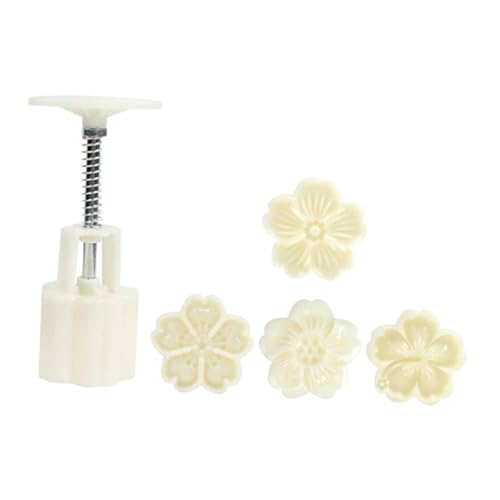 TOBBOMEY Kreatives Mondkuchen backform Blumenmotiven Handgepresst Kapazität Langlebig und Verschleißfest Geeignet für Traditionelle Mondkuchen und Desserts für Zuhause und Backstuben von TOBBOMEY
