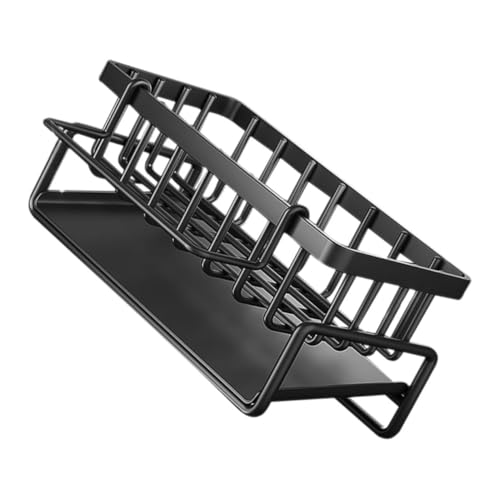 TOBBOMEY Küchenspüle Organizer mit Schwammhalter und Spültuchhalter Schwarz Platzsparend Schnell Abtropfend Multifunktionales Ablagegestell für Geschirr und Reinigungsutensilien TOBBOMEY Küchenspüle Organizer mit Schwammhalter und Spültuchhalter Schwarz Platzsparend Schnell Abtropfend Multifunktionales Ablagegestell für Geschirr und Reinigungsutensilien von TOBBOMEY