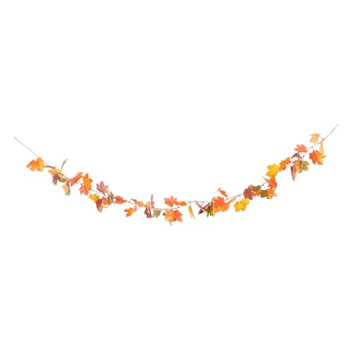 TOBBOMEY Künstliche Ahornranken Halloween Dekoration Dunkelbraun Simulierte für Fensterbild Erntedankfest Girlande Indoor Outdoor Festliche Herbstdeko TOBBOMEY Künstliche Ahornranken Halloween Dekoration Dunkelbraun Simulierte für Fensterbild Erntedankfest Girlande Indoor Outdoor Festliche Herbstdeko von TOBBOMEY