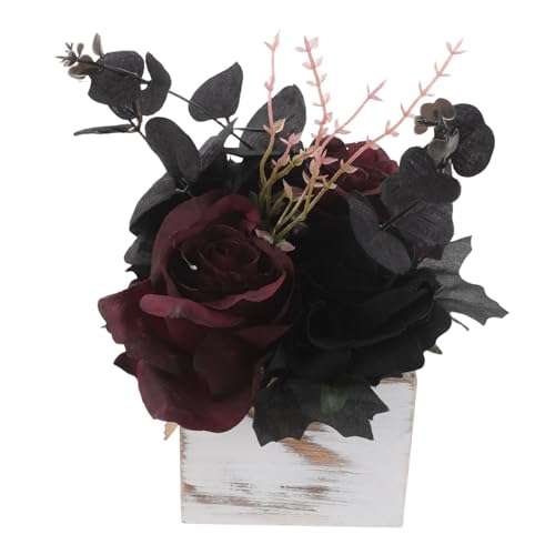 TOBBOMEY Künstliche Schwarze Blumenarrangements Halloween Dekoration in Kompakter Holzbox Stilvolle Faux-Blumen für Tisch Wohnzimmer Vielseitiger Rustikaler Blumentopf Atmosphärisches Home TOBBOMEY Künstliche Schwarze Blumenarrangements Halloween Dekoration in Kompakter Holzbox Stilvolle Faux-Blumen für Tisch Wohnzimmer Vielseitiger Rustikaler Blumentopf Atmosphärisches Home von TOBBOMEY