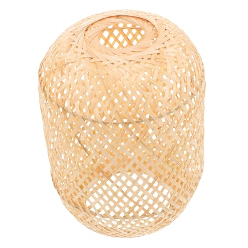 TOBBOMEY Lampenschirm Geflochtene Tisch Stehlampe Lampenabdeckung für Schlafzimmer Wohnzimmer Hotel Restaurant Rustikaler Boho Stil Natürliches Material Leicht und von TOBBOMEY
