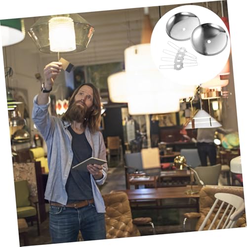 TOBBOMEY Lampenschirm halterung mit Federclip und Teller DIY Lampen Zubehör Einsetzbar für Tischlampen Deckenleuchten und Kronleuchter Kompakt und Einfach zu Montieren von TOBBOMEY