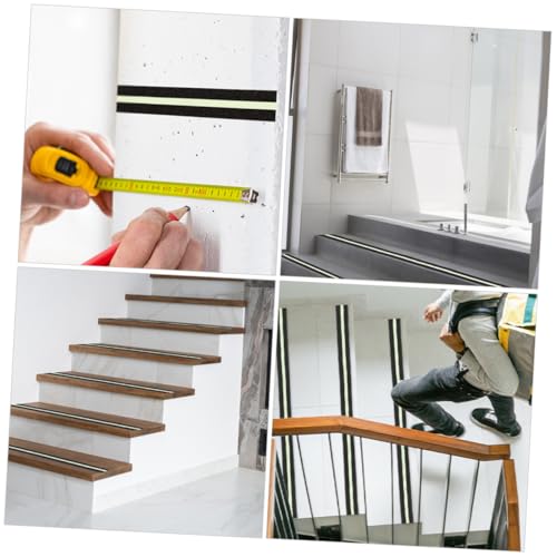 TOBBOMEY Luminöses Warnband Selbstleuchtend Rutschfest Reflektierend Energiesparend für Treppen Sicherheitsmarkierung Flexibles Einfach zu Klebendes Nachttape von TOBBOMEY