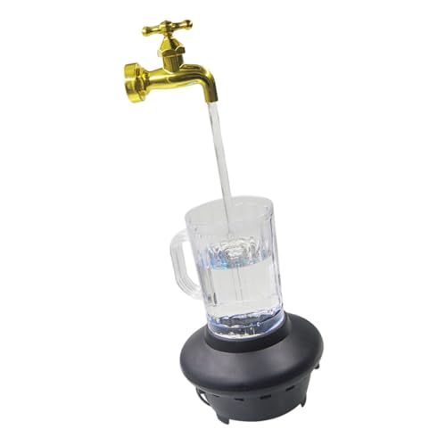 TOBBOMEY Magischer Wasserhahn Springbrunnen Deko für Garten Terrasse Unsichtbarer Fließender Auslauf Wetterfeste Wassersäule mit Austauschbarem Hahn Installieren Originelle von TOBBOMEY