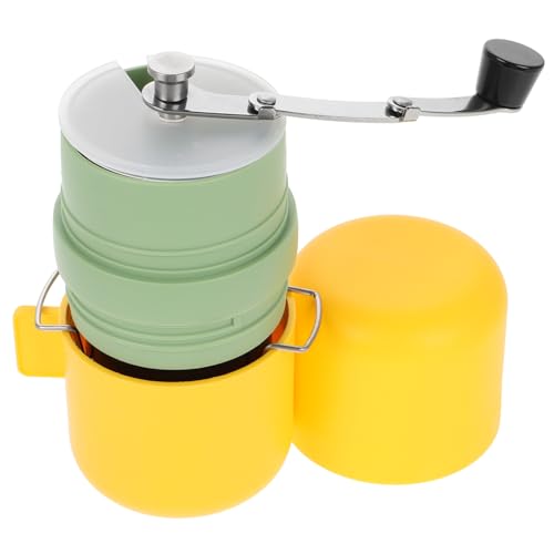 TOBBOMEY Manuelle Kaffeemühle Handkurbel Kaffeemühle und Becher Fein Kompakt Tragbar für Camping und Outdoor Platzsparend und Integrierte Kaffeemaschine für Unterwegs von TOBBOMEY