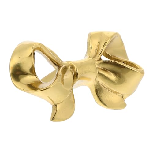 TOBBOMEY Messing Türgriff Schubladenknopf Bowknot Design Kommode Möbelgriff Vintage Stil für Küche Bad Wohnzimmer Schlafzimmer von TOBBOMEY