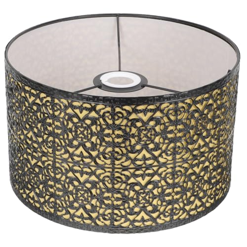 TOBBOMEY Metall Lampenschirm Ersatz Schreibtischlampe Lampenschirm Lichtabdeckung mit Filigranem Design Weiß Gelb Innenfutter TOBBOMEY Metall Lampenschirm Ersatz Schreibtischlampe Lampenschirm Lichtabdeckung mit Filigranem Design Weiß Gelb Innenfutter von TOBBOMEY