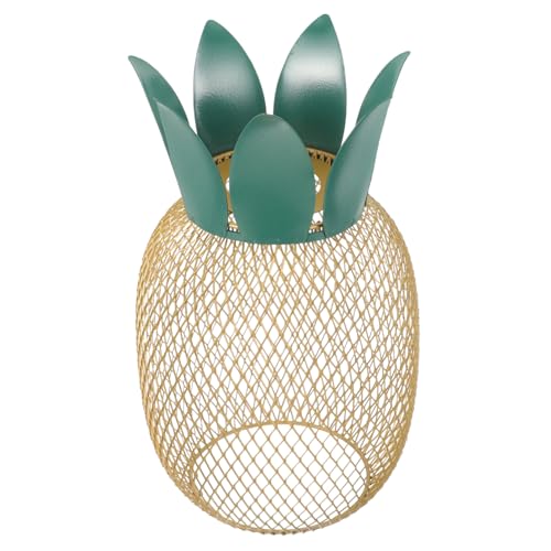 TOBBOMEY Metall Lampenschirm Hohlmuster Dekorativer Lampenschirm Abdeckung Für Pendelleuchte Esszimmer Bar Goldfarben Mesh Design Robust Elegant von TOBBOMEY