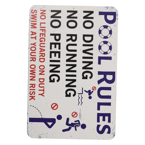 TOBBOMEY Metall Pool Schild mit Poolregeln Wetterfestes Outdoor Warnschild für Schwimmbad Leicht Montierbar Sicherheitsfördernd Dekorativ und Robust für Garten und Freibadbereiche TOBBOMEY Metall Pool Schild mit Poolregeln Wetterfestes Outdoor Warnschild für Schwimmbad Leicht Montierbar Sicherheitsfördernd Dekorativ und Robust für Garten und Freibadbereiche von TOBBOMEY