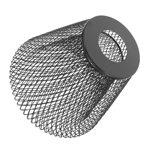 TOBBOMEY Metall käfig lampenschirm Trapezförmig Dunkel Schwarz Hängend Leicht Robust Für Wohnzimmer Bar Deckenleuchte Pendelleuchte Mit Luftigem Design Gegen Blendung von TOBBOMEY