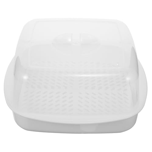 TOBBOMEY Mikrowellen dampfgarer Weiß Bpa frei Hitzebeständig Mikrowellengeeigneter Haushalt dampfgarer für Gemüse und Desserts Einfach zu Reinigen Verformungsfest Praktisch zum Erhitzen von TOBBOMEY