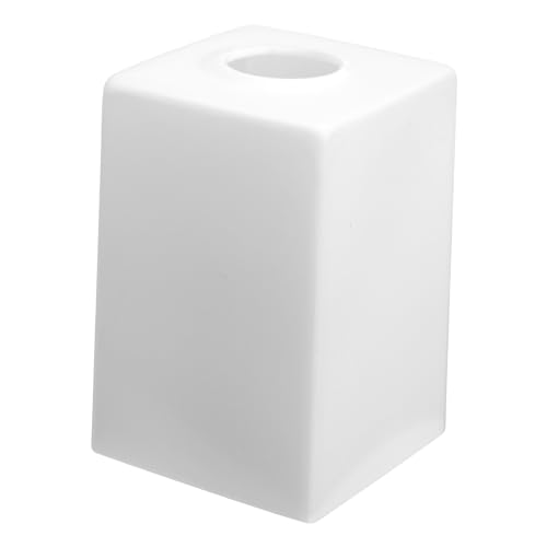 TOBBOMEY Milchglas Lampenschirm Quadratisch Glatt Glas Lampenabdeckung Wand Tischlampe Schutzglas Lampenglas für Moderne Wohnraumbeleuchtung von TOBBOMEY
