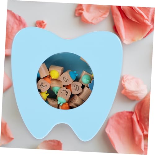 TOBBOMEY Milchzahndose aus Holz Robuste Tooth Box mit Praktischem Deckel Kompakte Aufbewahrungsbox zur Sicheren Sammlung und Erinnerung an Milchzähne für Jungen und Mädchen von TOBBOMEY