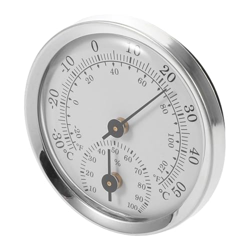 TOBBOMEY Mini Analoges Thermohygrometer aus Robustem Kunststoff mit Klarem Zifferblatt Tragbar für Innenräume Gewächshaus Büro und Fahrzeug Präzise Temperatur Luftfeuchtigkeitsmessung von TOBBOMEY