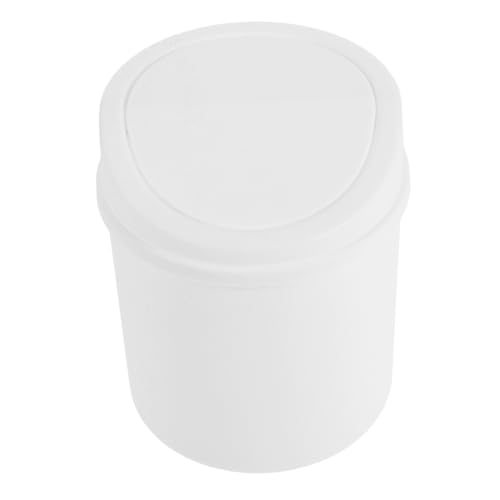 TOBBOMEY Mini Desktop Mülleimer mit Abnehmbarem Deckel Kompakter Kleiner Plastik Abfalleimer Geruchsdicht Leicht zu Reinigen für Büro Schlafzimmer Küche Bad und Schreibtisch Geeignet von TOBBOMEY