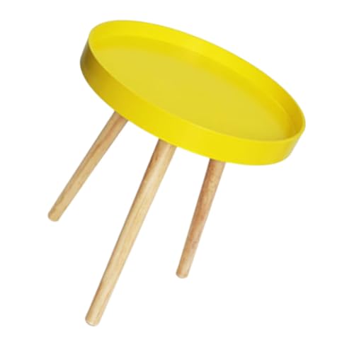 TOBBOMEY Moderner Mini Beistelltisch aus Nordic Style Sofatisch mit Glatter Oberfläche Kompakter Runder Ecktisch für Wohnzimmer Schlafzimmer Büro Stabiles Material Vielseitig Einsetzbar von TOBBOMEY