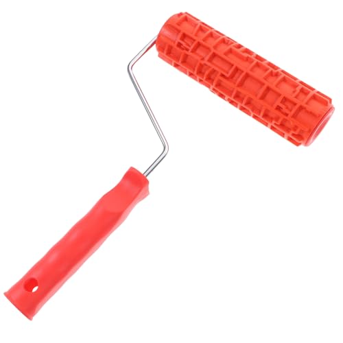 TOBBOMEY Muster Farbroller Gummiwalze mit Griff für Wanddekoration Langlebig Waschbar Rutschfest für Holzmaserung und Strukturierte Oberflächen Geeignet für Wandverzierung und von TOBBOMEY