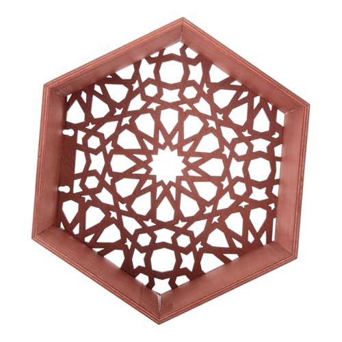 TOBBOMEY Nordisches Hexagon Wandregal aus Holz Schwebendes Sechseck Regal zur Wandmontage Vielseitiges Blumen Dekorelement für Wohnzimmer Badezimmer Küche und Balkon Platzsparend und von TOBBOMEY