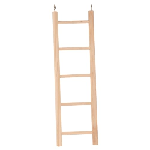 TOBBOMEY Papageien Kletterleiter aus Holz Buntes zum Knabbern für Kleine Vögel Wellensittiche Graupapagei Haustiere Sicher Gesund mit Haken Einfache Anbringung von TOBBOMEY