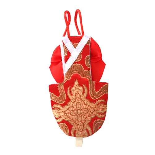 TOBBOMEY Papageien Windel Fluganzug für Wellensittiche und Nymphensittiche Leichte Atmungsaktive Vogelkleidung mit Schleifendekor Waschbare Haustierwindel in Roter Pilotanzug von TOBBOMEY