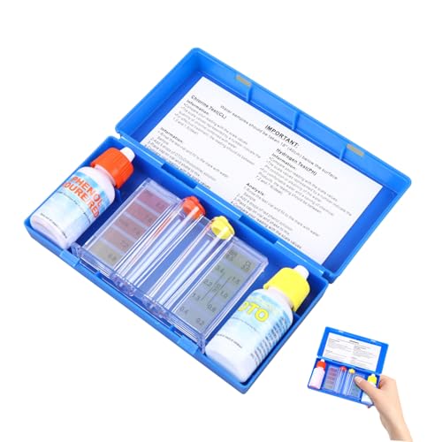 TOBBOMEY Pool Wasserqualität Testset Ph Testflüssigkeit Spa Wasserchemie Reagenzset für Schwimmbad Wasseranalyse Präzise und Einfach Geeignet für Pool Spa Teichpflege TOBBOMEY Pool Wasserqualität Testset Ph Testflüssigkeit Spa Wasserchemie Reagenzset für Schwimmbad Wasseranalyse Präzise und Einfach Geeignet für Pool Spa Teichpflege von TOBBOMEY