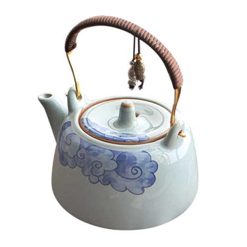 TOBBOMEY Porzellan Keramik Teekessel mit Einzigartigem Griff Design für Sicheren Halt Dekorativ und Funktional Traditionelle Chinesische für Kleine Teerunden und Alltag TOBBOMEY Porzellan Keramik Teekessel mit Einzigartigem Griff Design für Sicheren Halt Dekorativ und Funktional Traditionelle Chinesische für Kleine Teerunden und Alltag von TOBBOMEY