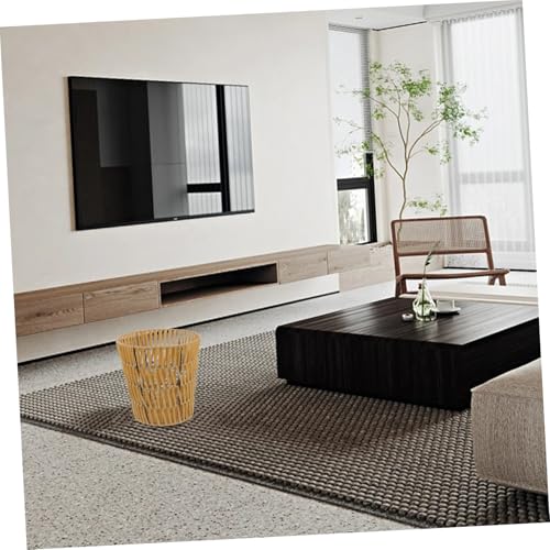 TOBBOMEY Pp rohr Geflochtener Aufbewahrungskorb Multifunktionaler Wäschekorb und Müllbehälter für Schlafzimmer und Küche Natürlicher Look Vielseitig und Robust von TOBBOMEY
