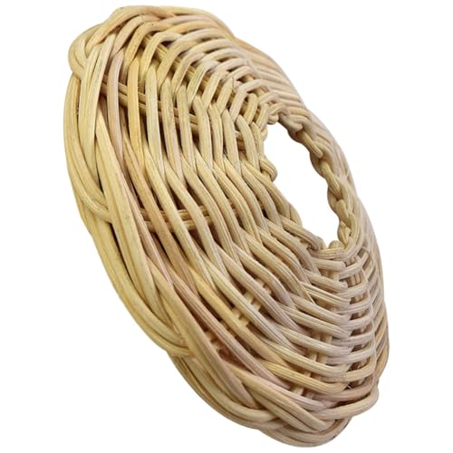 TOBBOMEY Rattan Lampenschirm Handgefertigt Rustikal für Deckenpendelleuchte Vintage Gewebter Lampenschirm aus Natürlichem Rattan Dekorative Hängelampe für Zuhause und Restaurant Warmes von TOBBOMEY