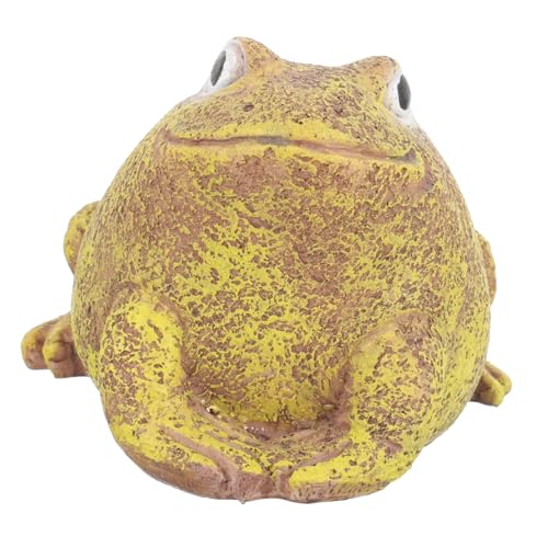 TOBBOMEY Realistischer Frosch Gartenskulptur Schlüsselversteck Outdoor Key Hider aus Langlebigem Harz Wetterfest Unauffällige Aufbewahrungsbox für Ersatzschlüssel und Kleine von TOBBOMEY