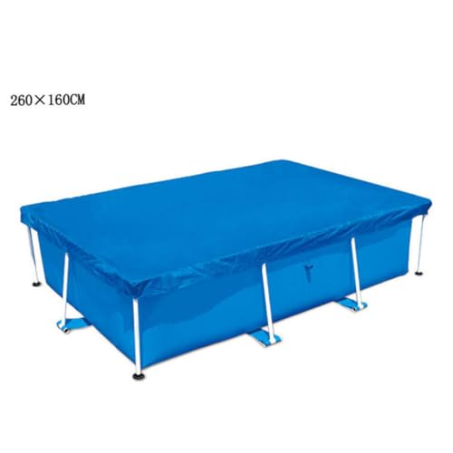 TOBBOMEY Rechteckige Poolabdeckung Blau UV Beständig Wasser und Regenschutz mit Wärmedämmung für Aufblasbare und Frame Pools Faltbar und Langlebig von TOBBOMEY