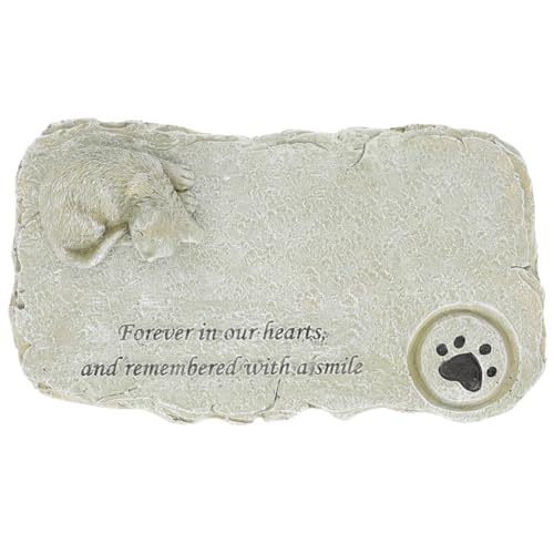 TOBBOMEY Resin Haustier Gedenkstein Katze Tiergrabstein Wetterfest für Garten Deko Tröstendes Andenken an Verstorbene Katzen Kitten Memorial Stone für Draußen TOBBOMEY Resin Haustier Gedenkstein Katze Tiergrabstein Wetterfest für Garten Deko Tröstendes Andenken an Verstorbene Katzen Kitten Memorial Stone für Draußen von TOBBOMEY
